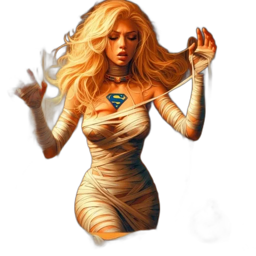 dress, fantasy art, comic book art, concept art, pixel art, outer space, golden, earth tones transparent PNG cut-out