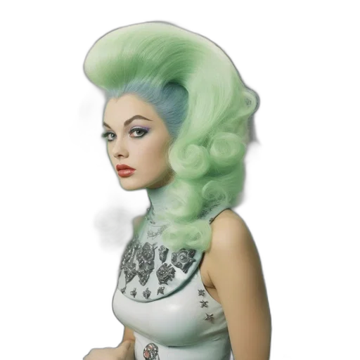 hat, hair, crown, dress, 3d render, photorealistic, concept art, fantasy art transparent PNG cut-out