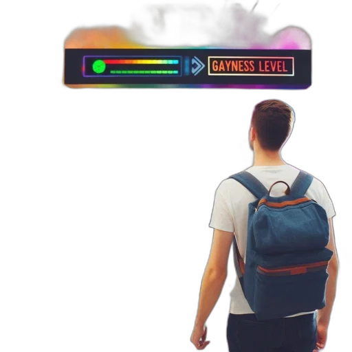 jacket, umbrella, staff, robot, vaporwave, cyberpunk, concept art, pixel art transparent PNG cut-out