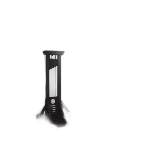 furniture, staff, shoes, 3d render, monochrome, desolate, urban, landscape transparent PNG cut-out