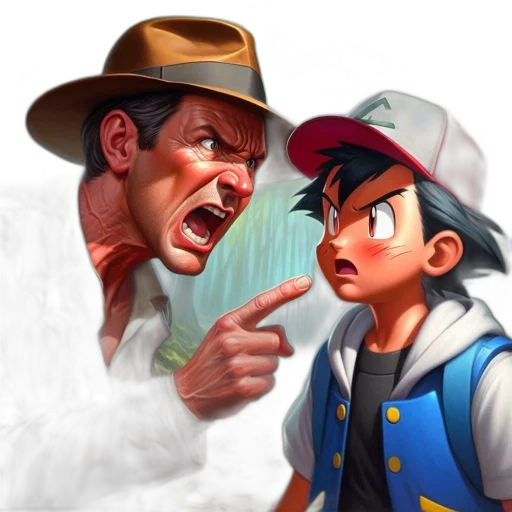hat, concept art, comic book art, fantasy art, pixel art, fire, underwater, two transparent PNG cut-out