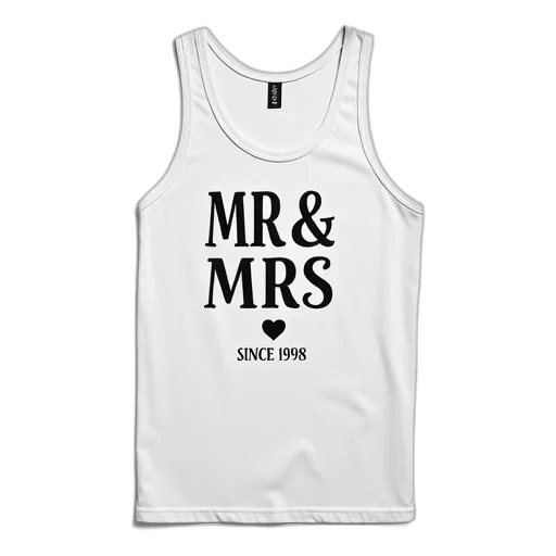 dress, white, tank, top, graphic, design, reads, mrs transparent PNG cut-out