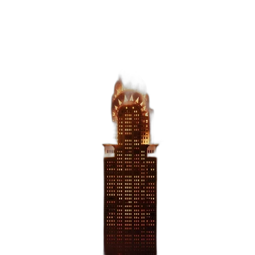 building, bottle, crown, robot, pixel art, 3d render, concept art, photorealistic transparent PNG cut-out