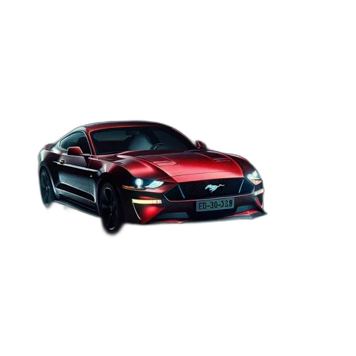 car, photorealistic, 3d render, concept art, night, red, sports, possibly transparent PNG cut-out