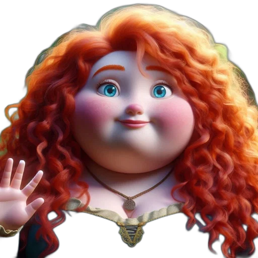 face, dress, concept art, cartoon, 3d render, fantasy art, animated, character transparent PNG cut-out