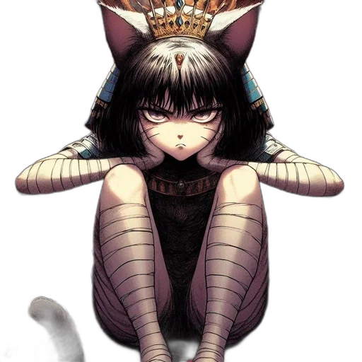 crown, animal, creature, hat, fantasy art, concept art, pixel art, anime transparent PNG cut-out