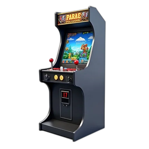 3d render, pixel art, modern, arcade, machine, flat, screen, display transparent PNG cut-out