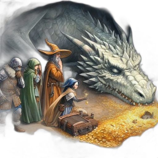 dragon, fantasy art, concept art, pixel art, photorealistic, fog, fire, forest transparent PNG cut-out