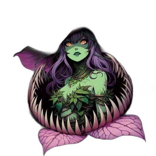 creature, fantasy art, concept art, comic book art, watercolor, enchanting, sporting, floral transparent PNG cut-out