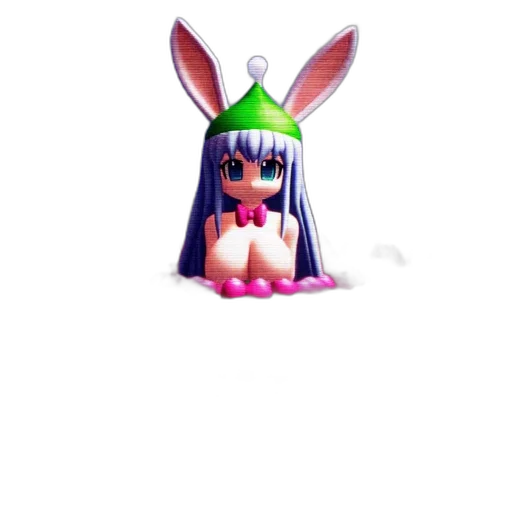 hat, creature, animal, dress, 3d render, pixel art, concept art, vaporwave transparent PNG cut-out