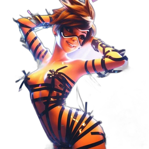animal, concept art, comic book art, fantasy art, 3d render, golden, animated, female transparent PNG cut-out