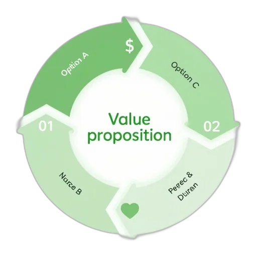 green, circular, infographic, white, background, accents, top, section transparent PNG cut-out