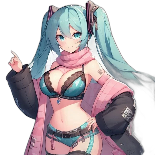 staff, jacket, weapon, robot, cyberpunk, anime, concept art, pixel art transparent PNG cut-out