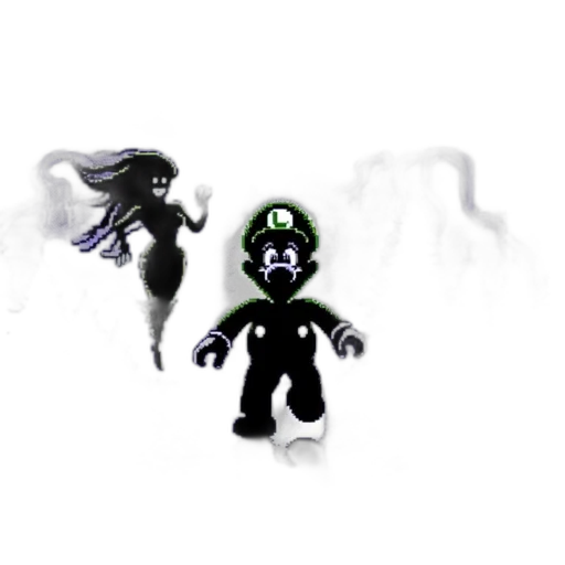 creature, mask, concept art, pixel art, 3d render, fantasy art, outer space, dark transparent PNG cut-out