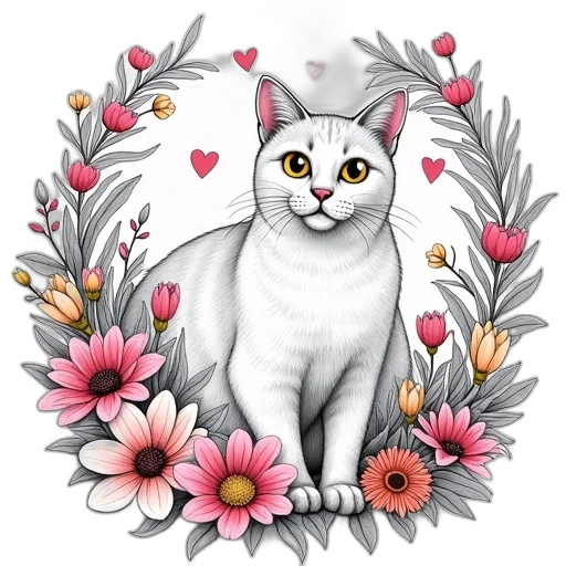 flower, animal, jewelry, watercolor, photorealistic, fantasy art, cartoon, pastel transparent PNG cut-out