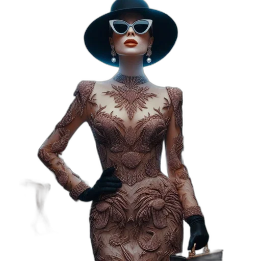 dress, concept art, 3d render, fantasy art transparent PNG cut-out