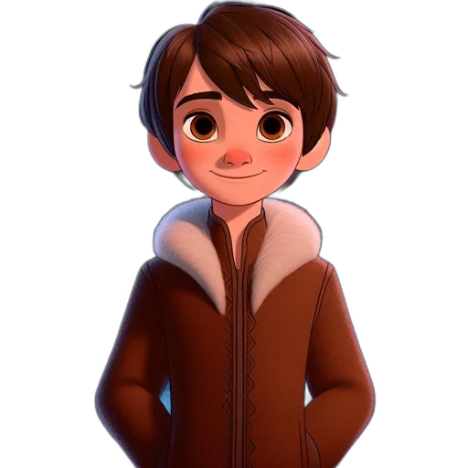jacket, face, creature, 3d render, cartoon, concept art, photorealistic, earth tones transparent PNG cut-out