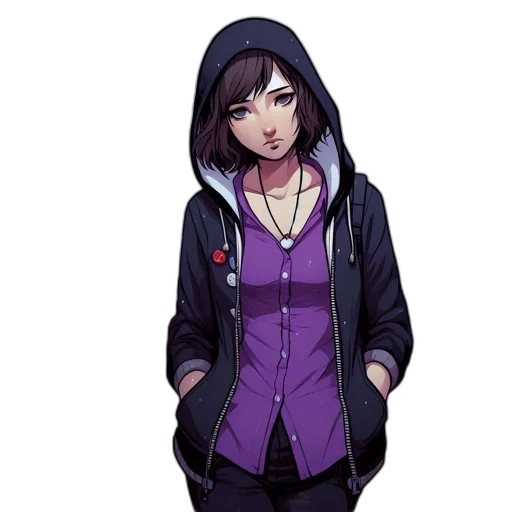 jacket, staff, face, pixel art, concept art, cartoon, anime, dark transparent PNG cut-out