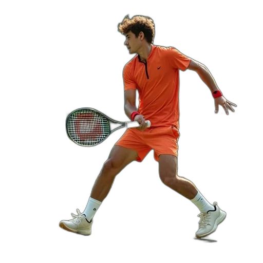 photorealistic, 3d render, squash, player, prepares, return, play transparent PNG cut-out