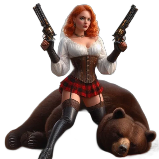 weapon, concept art, comic book art, fantasy art, 3d render, woman, vivid, red transparent PNG cut-out