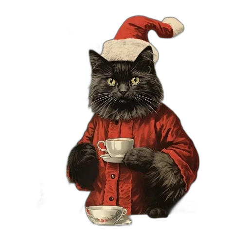 staff, animal, photorealistic, pixel art, concept art, black, cat, red transparent PNG cut-out