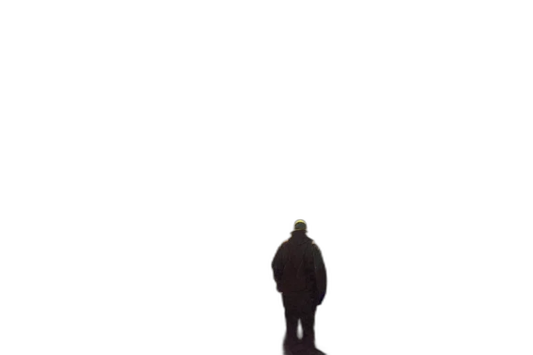 jacket, robot, creature, staff transparent PNG cut-out
