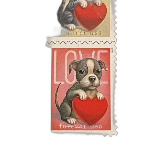 red, two, usps, forever, stamps, feature, animals, holding transparent PNG cut-out