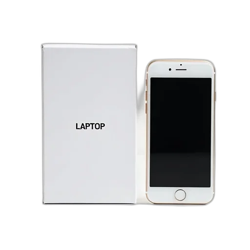 3d render, white, cell, phone, black, screen, displayed, next transparent PNG cut-out