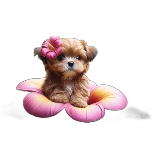 flower, animal, creature, hair, photorealistic, 3d render, fantasy art, oil painting transparent PNG cut-out