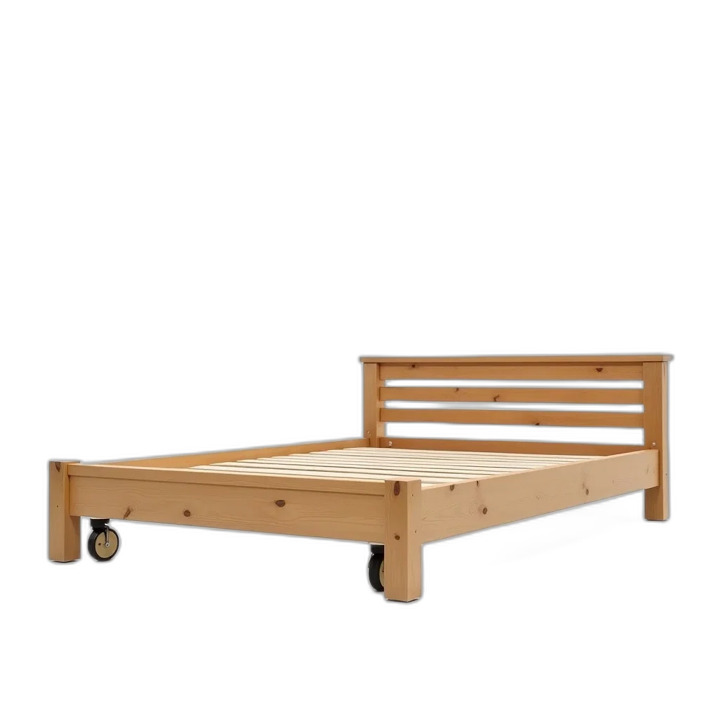 furniture, staff, 3d render, photorealistic, concept art, forest, wooden, bed transparent PNG cut-out