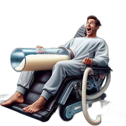furniture, car, robot, concept art, comic book art, photorealistic, man, futuristic transparent PNG cut-out
