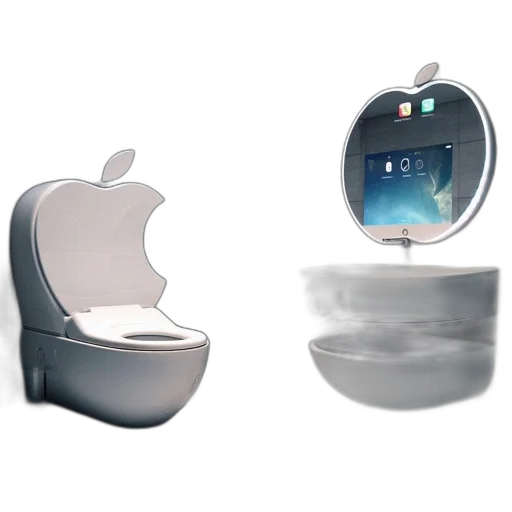 furniture, robot, 3d render, concept art, photorealistic, futuristic, bathroom, features transparent PNG cut-out