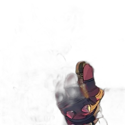 mask, shoes, dragon, hat, concept art, comic book art, anime, 3d render transparent PNG cut-out