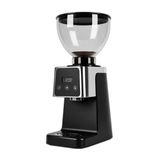robot, staff, face, black, silver, modern, coffee, grinder transparent PNG cut-out