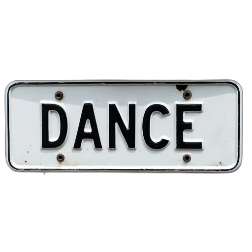 car, close-up, silver, license, plate, word, dance, center transparent PNG cut-out