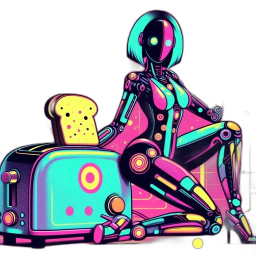 robot, furniture, jacket, car, cyberpunk, concept art, pixel art, comic book art transparent PNG cut-out