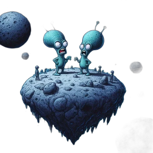 robot, concept art, comic book art, pixel art, fantasy art, outer space, underwater, fog transparent PNG cut-out