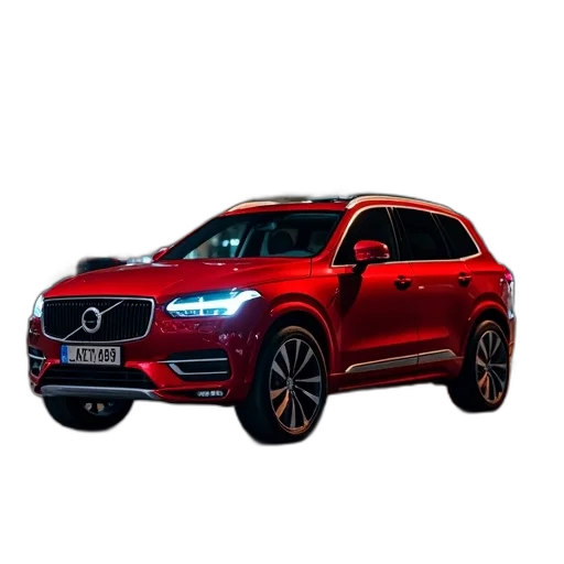 car, 3d render, red, luxury, suv, parked, city, street transparent PNG cut-out