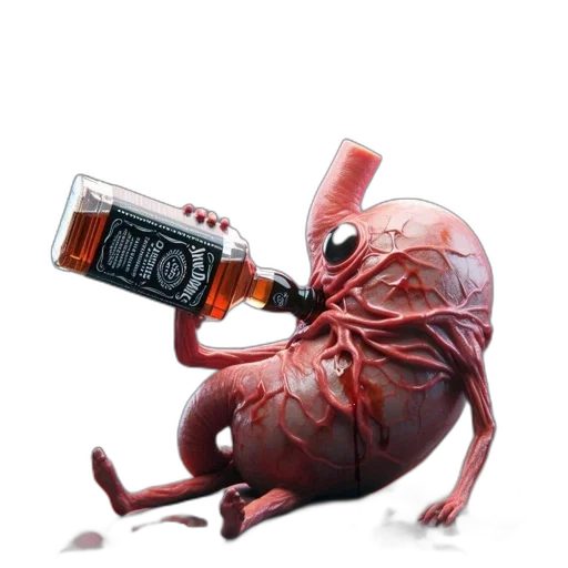 robot, bottle, animal, weapon, concept art, cyberpunk, photorealistic, 3d render transparent PNG cut-out