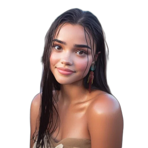 jewelry, face, hair, dress, photorealistic, oil painting, cartoon, concept art transparent PNG cut-out