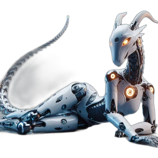 robot, dragon, animal, creature, concept art, 3d render, fantasy art, cartoon transparent PNG cut-out