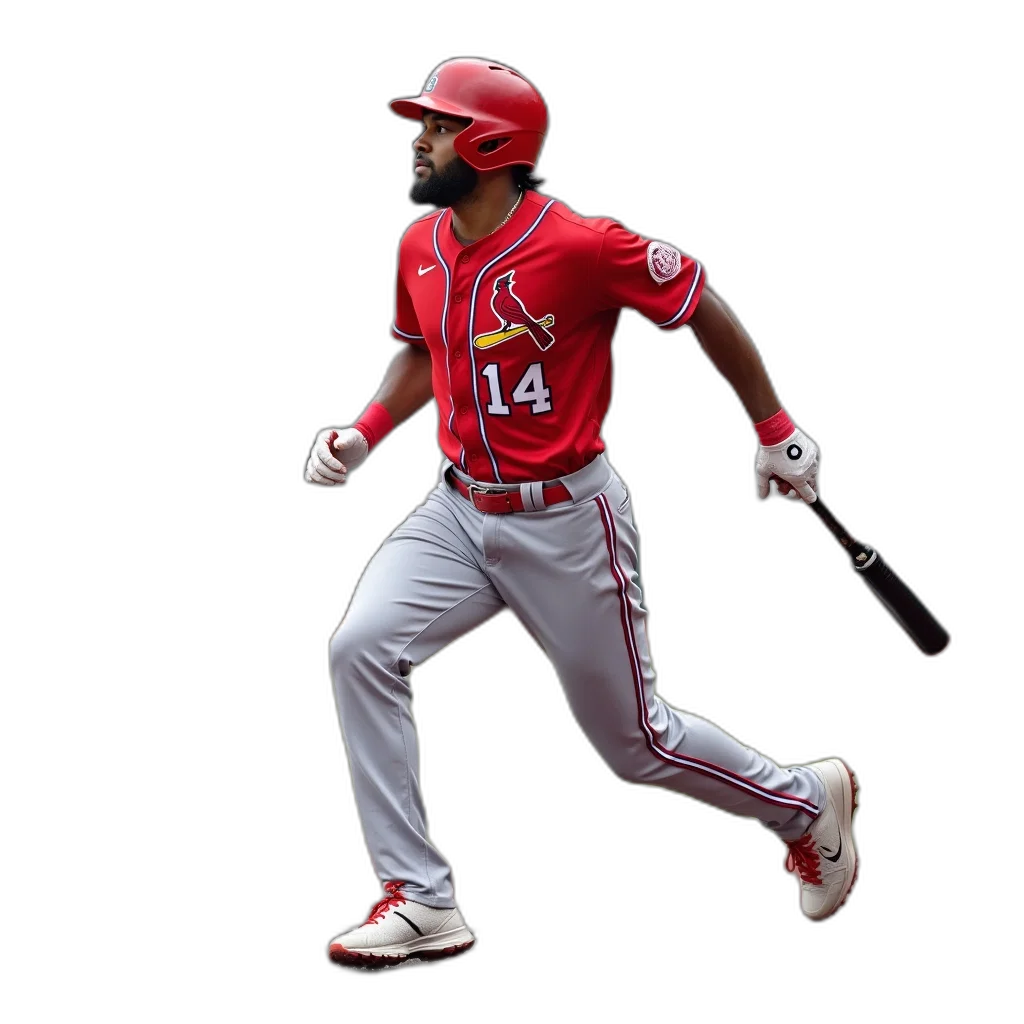 baseball, player, running, towards, first, base, bat, his transparent PNG cut-out
