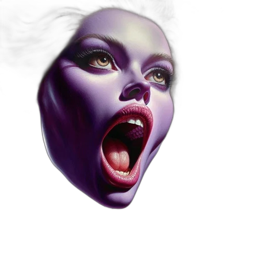 face, mask, creature, hair, photorealistic, concept art, fantasy art, 3d render transparent PNG cut-out