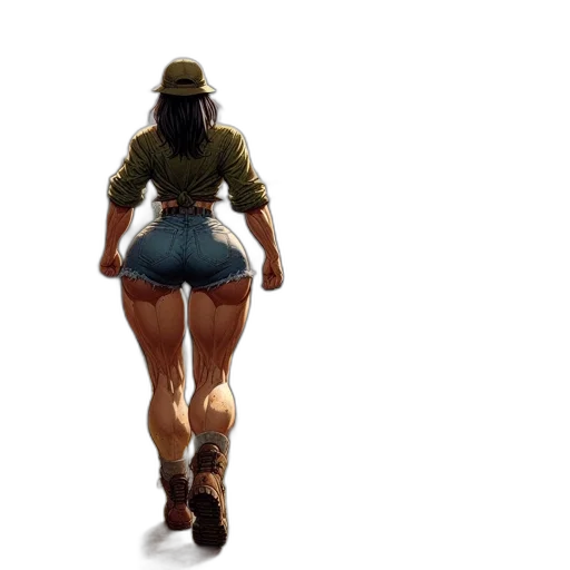 hat, jacket, weapon, dress, concept art, pixel art, 3d render, fantasy art transparent PNG cut-out
