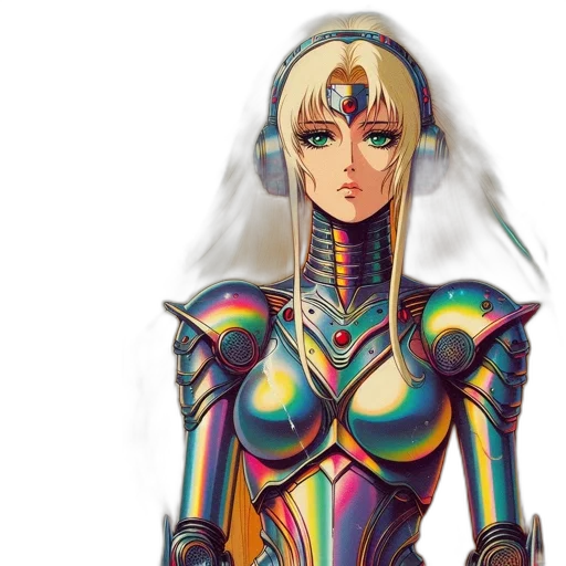 robot, dress, concept art, fantasy art, anime, comic book art, colorful, pastel transparent PNG cut-out