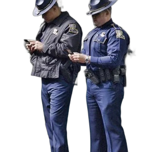jacket, hat, staff, weapon, concept art, cyberpunk, two, police transparent PNG cut-out