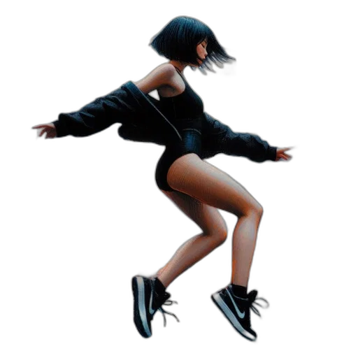 jacket, shoes, hat, concept art, 3d render, cyberpunk, photorealistic, agile transparent PNG cut-out