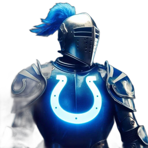 mask, robot, staff, concept art, fantasy art, 3d render, cyberpunk, blue transparent PNG cut-out