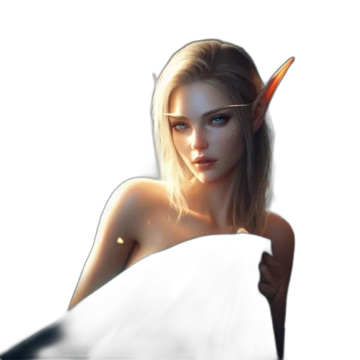 dragon, dress, staff, face, fantasy art, concept art, photorealistic, pixel art transparent PNG cut-out