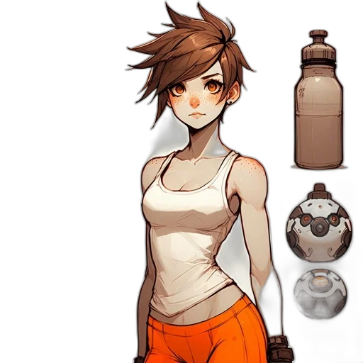 staff, dress, bottle, robot, concept art, pixel art, fantasy art, anime transparent PNG cut-out